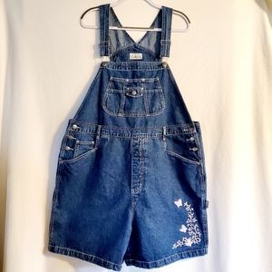 Basic Editions Denim Short Overalls Size 24W